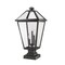 Z-Lite Talbot 3 Light Outdoor Pier Mounted Fixture, Black & Clear Beveled 579PHXLS-SQPM-BK - alternate 5